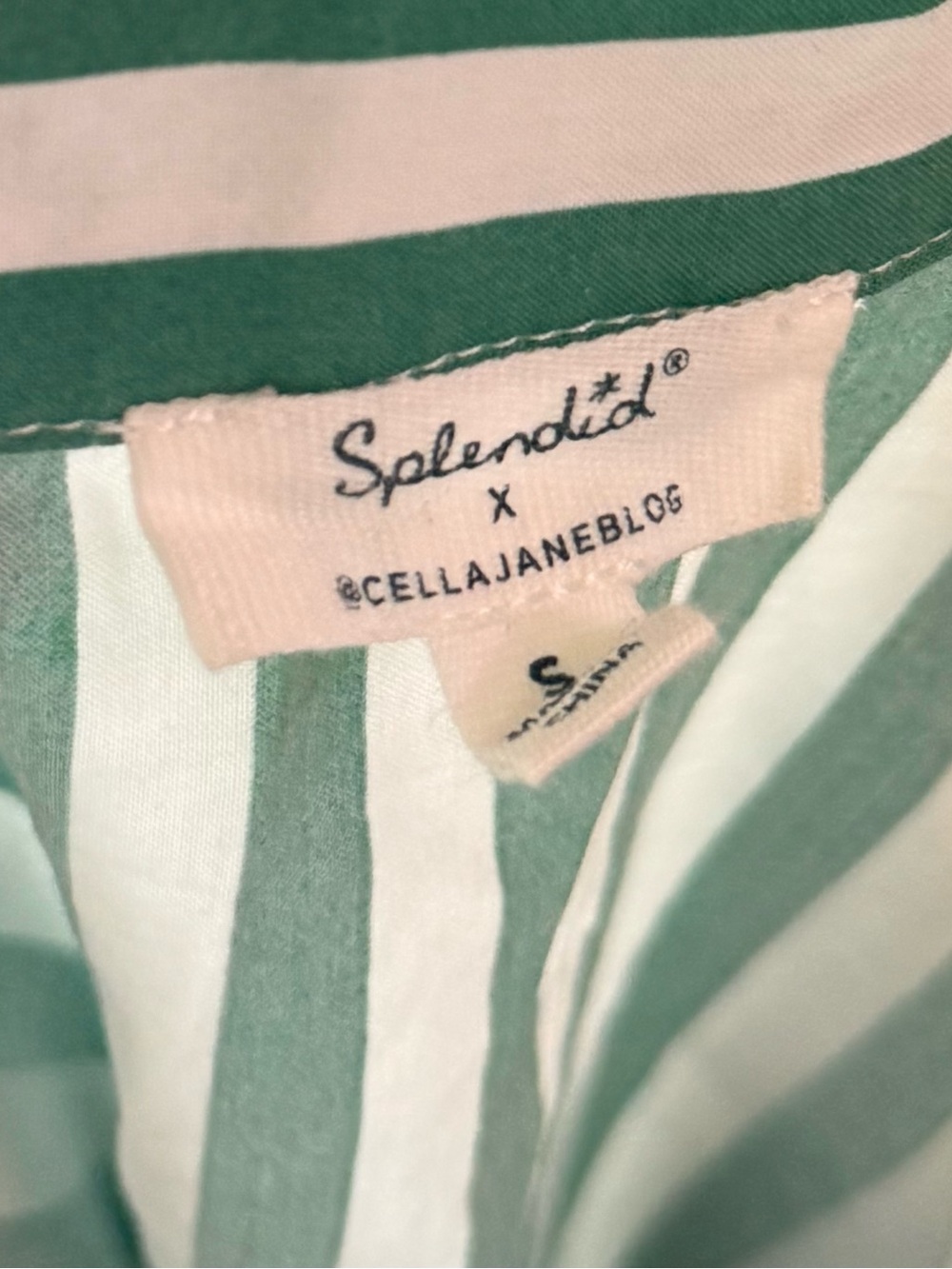 Splendid Green and White Striped Set - Picture 5 of 5